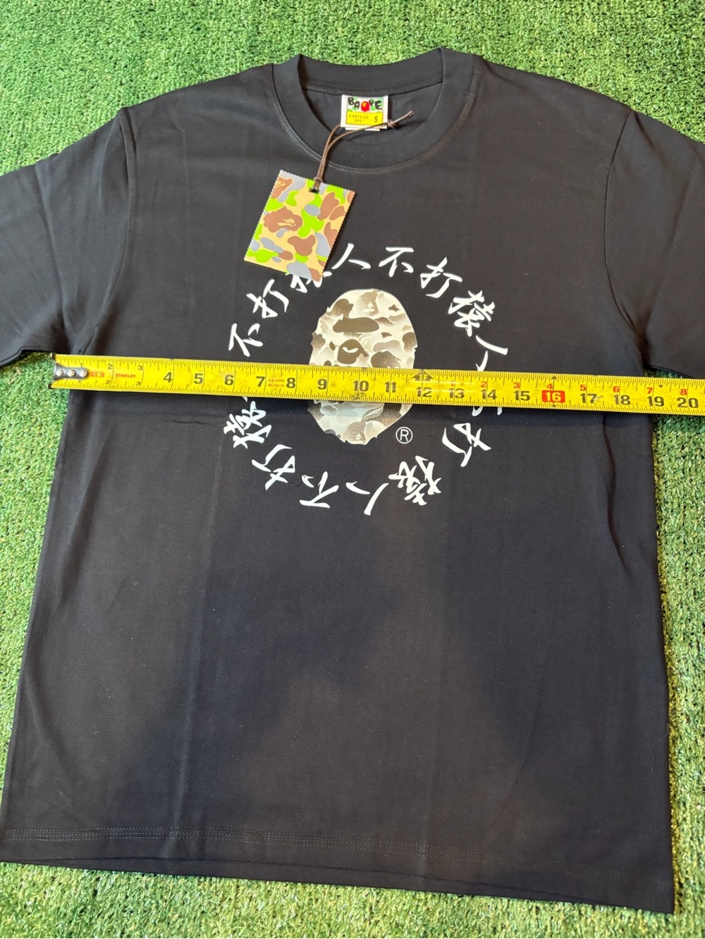 Bape Black Tee with Camo Ape Head and Script - Picture 9 of 9